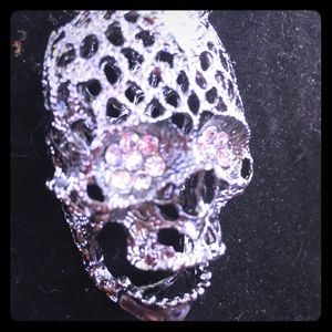 Black Silver Skull necklace